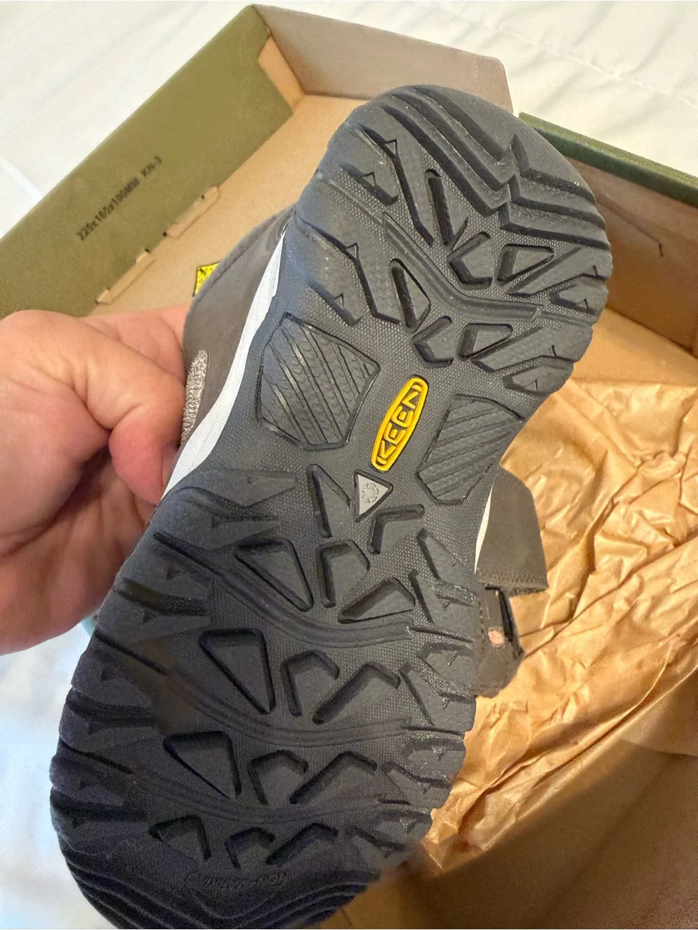 KEEN Kids Gray Velcro Winter Boots